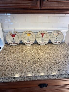 Sakura Cocktail Hour Appetizer/Salad/Dessert plates. Set of 4.